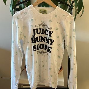 Juicy Couture Thermal Floral Print Long Sleeve with Velour Type